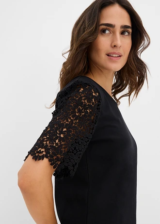 Shirt van katoen • zwart • bonprix online shop