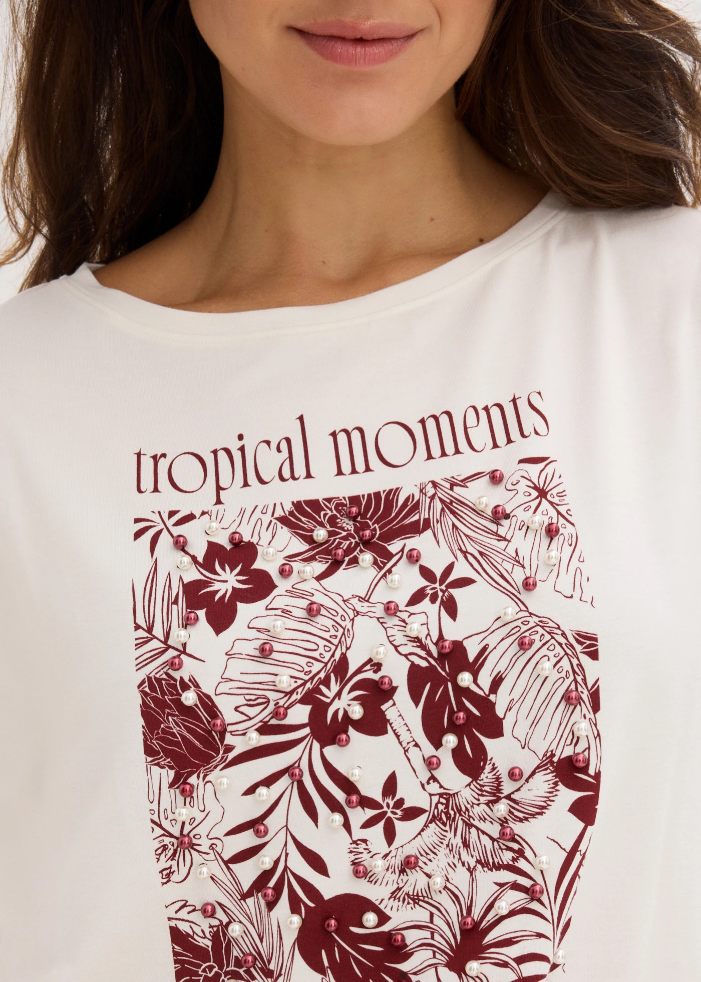 Tričko z viskózové směsi • přírodní bílá • bonprix obchod