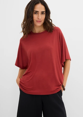 T-shirt in een viscosemix • woestijnrood • bonprix online shop