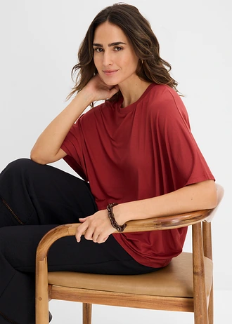 T-shirt in een viscosemix • woestijnrood • bonprix online shop