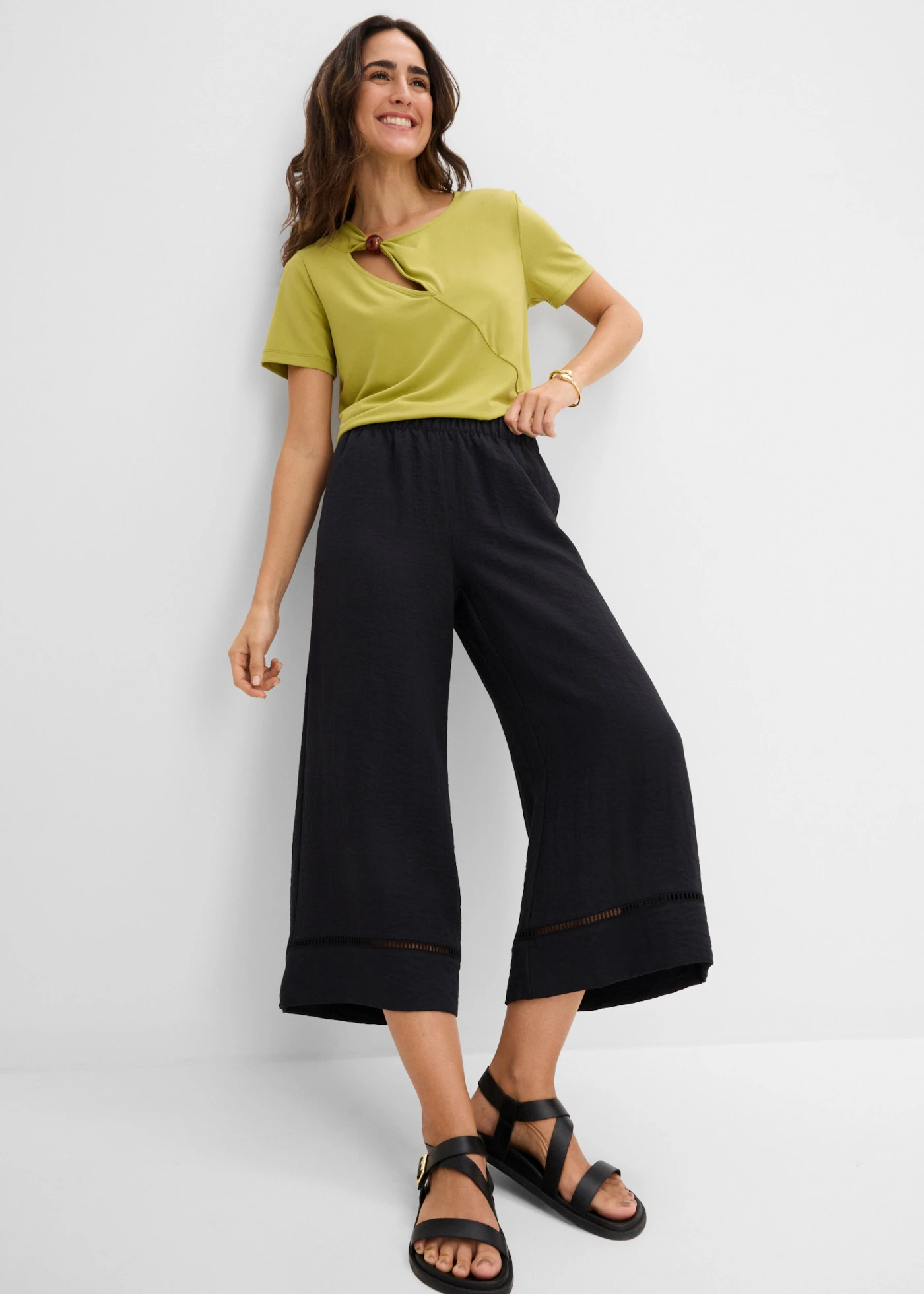 Culotte in een soepele viscosemix • zwart • product-page.page-title-suffix