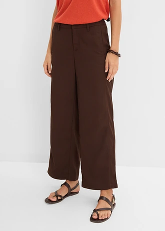 Pantalon d’été raccourci • marron foncé • Boutique bonprix