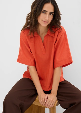 Blouse longue 100% coton • rouge cannelle • Boutique bonprix