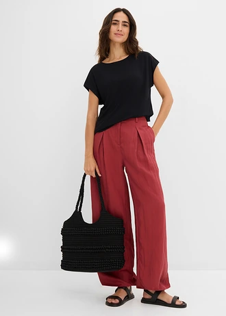 T-shirt met ladderkant • zwart • bonprix online shop