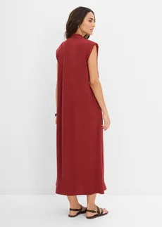 Robe en jersey viscose avec épaulettes • rouge désert • Boutique bonprix