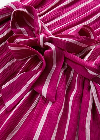 Salopetă din viscoză texturată • pink-fucsia-roz cu dungi • magazin bonprix
