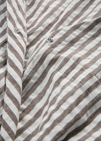 Rochie petrecută din bumbac 100% • maro-ecru cu dungi • magazin bonprix