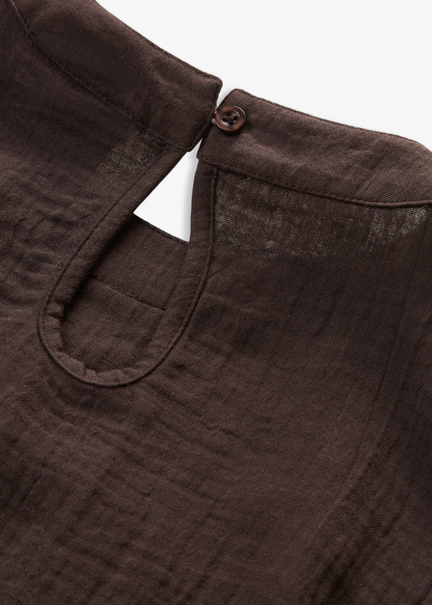 Blouse douce en gaze de coton • marron foncé • Boutique bonprix
