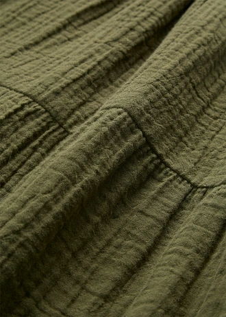 Mousseline jurk van puur katoen • donkerolijfgroen • bonprix online shop