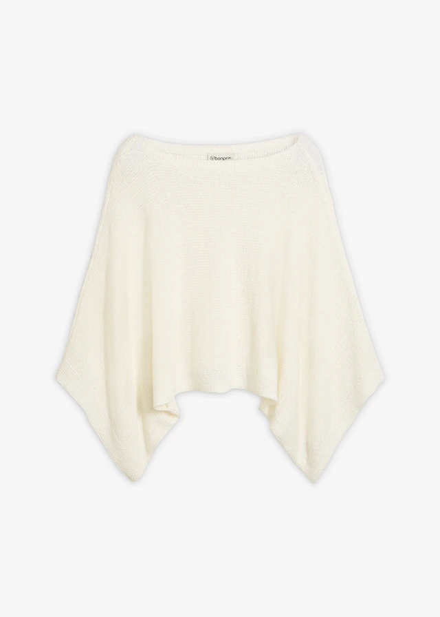 Pull kimono en fil ruban • écru • Boutique bonprix