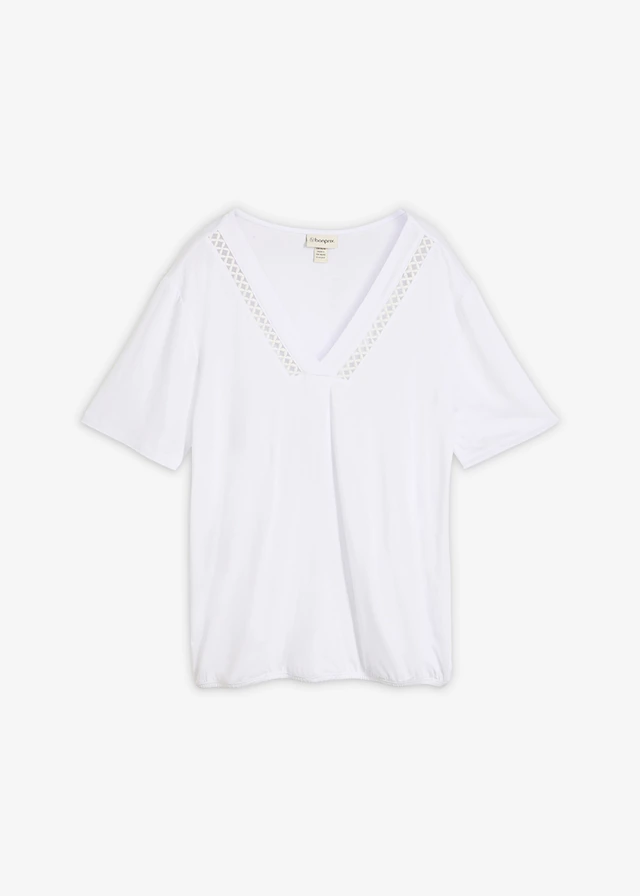 Shirt in een viscosemix • wit • bonprix online shop