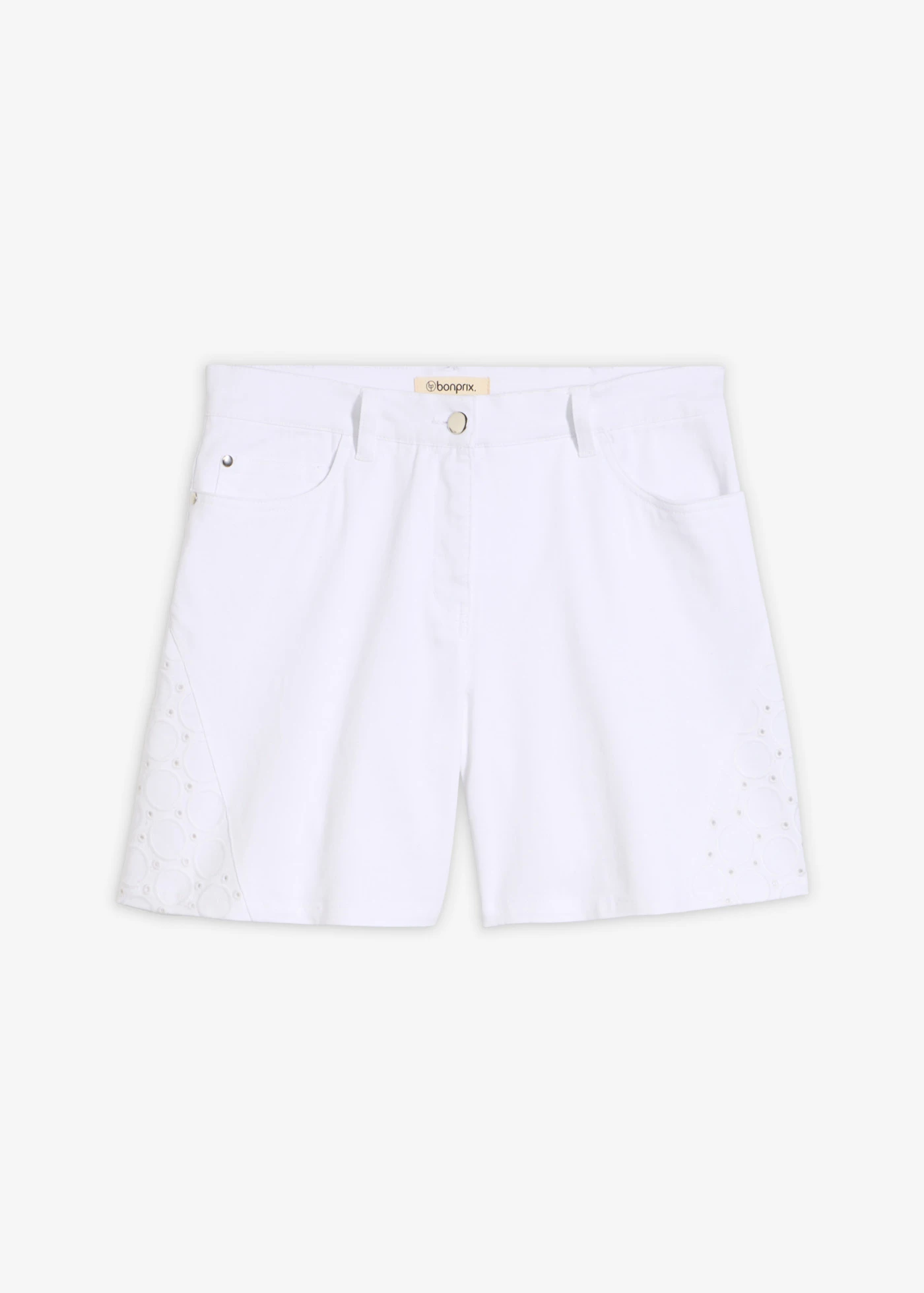 Short avec broderies anglaises • blanc • Boutique bonprix