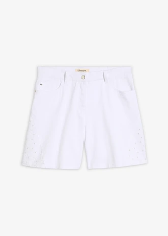 Short met broderie anglaise • wit • bonprix online shop
