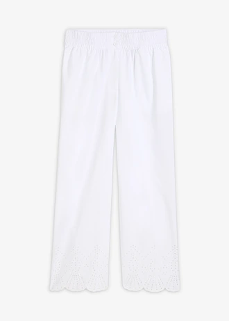 Culotte nadrág tiszta pamutból • fehér • bonprix áruház