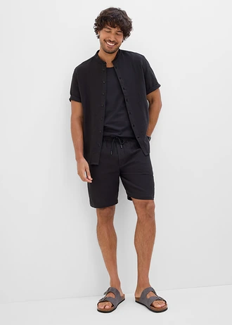 Overhemd en short van mousseline (2-dlg. set) • zwart • bonprix online shop