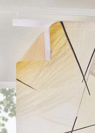 Ondoorzichtig paneelgordijn met retro print (1 stuk) • crème-marsala-donkergrijs-mango • bonprix online shop