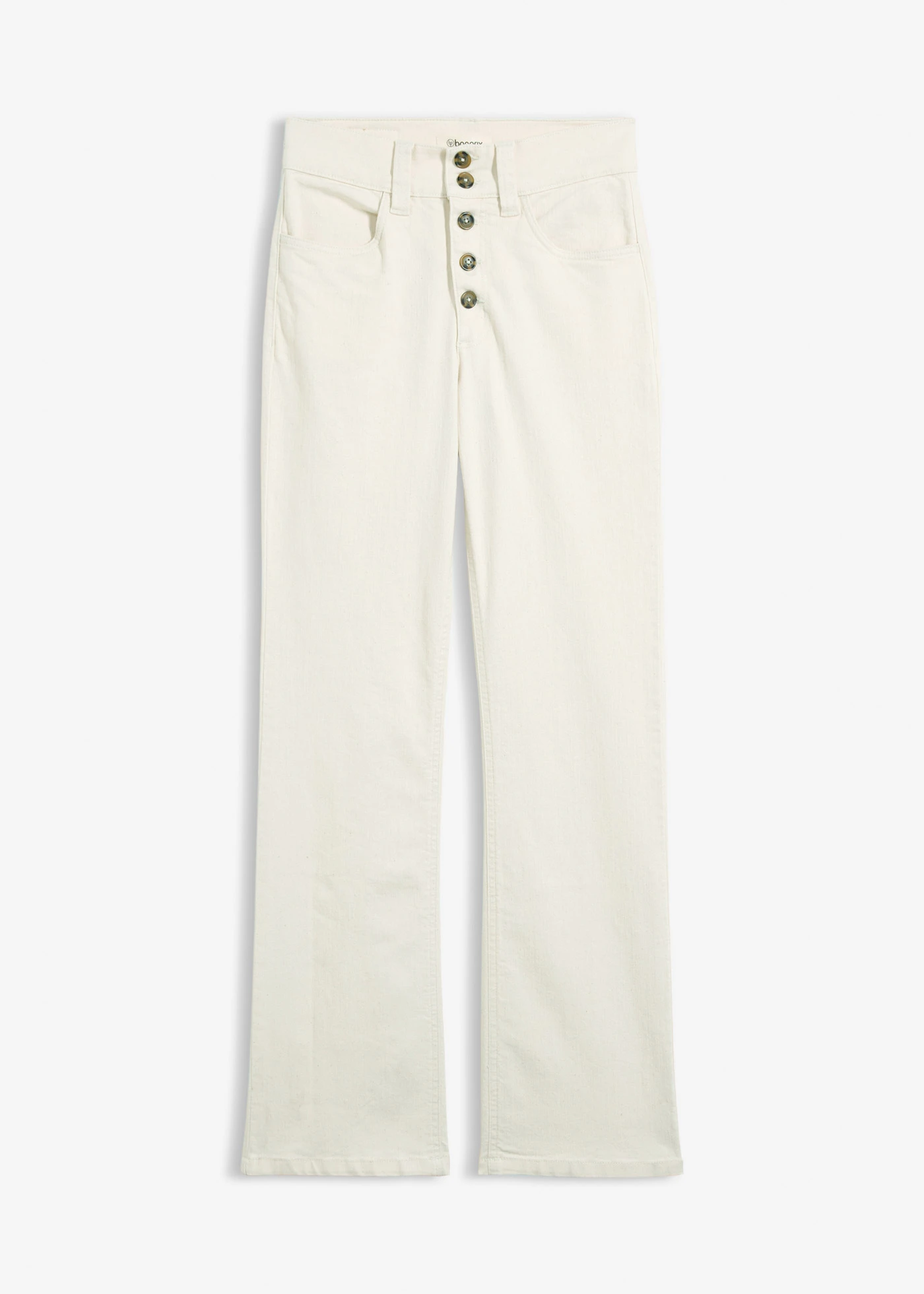 Strečové džíny Straight, High Waist • přírodní bílá • bonprix obchod