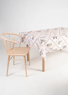 Tafelkleed van biologisch katoen, Kleur: olijfgroen-beige