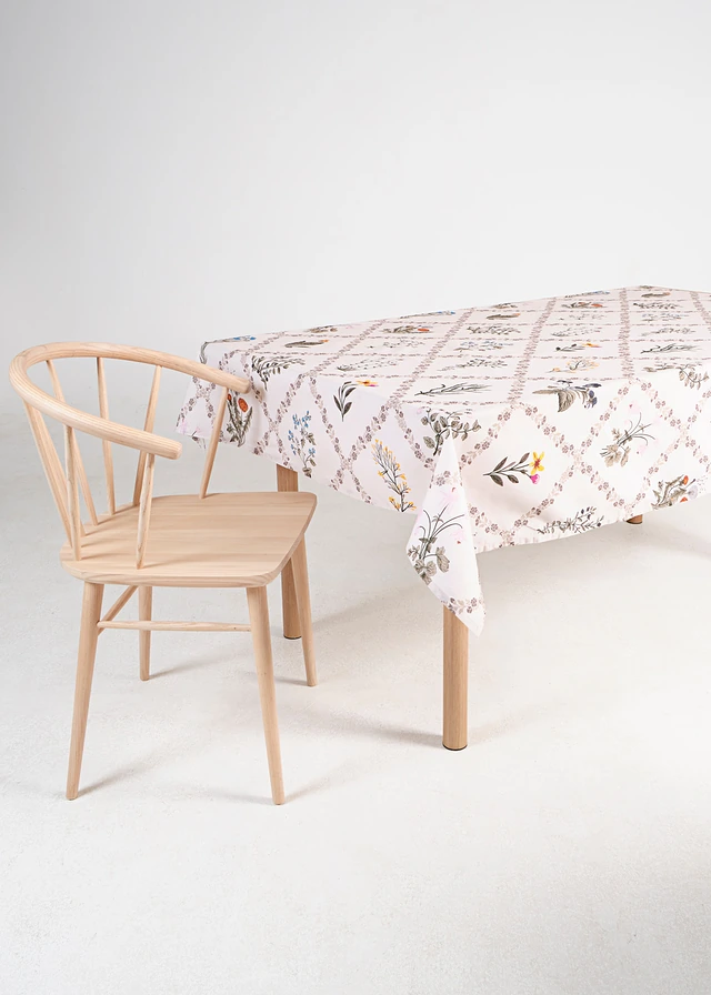 Tafelkleed van biologisch katoen, Kleur: olijfgroen-beige