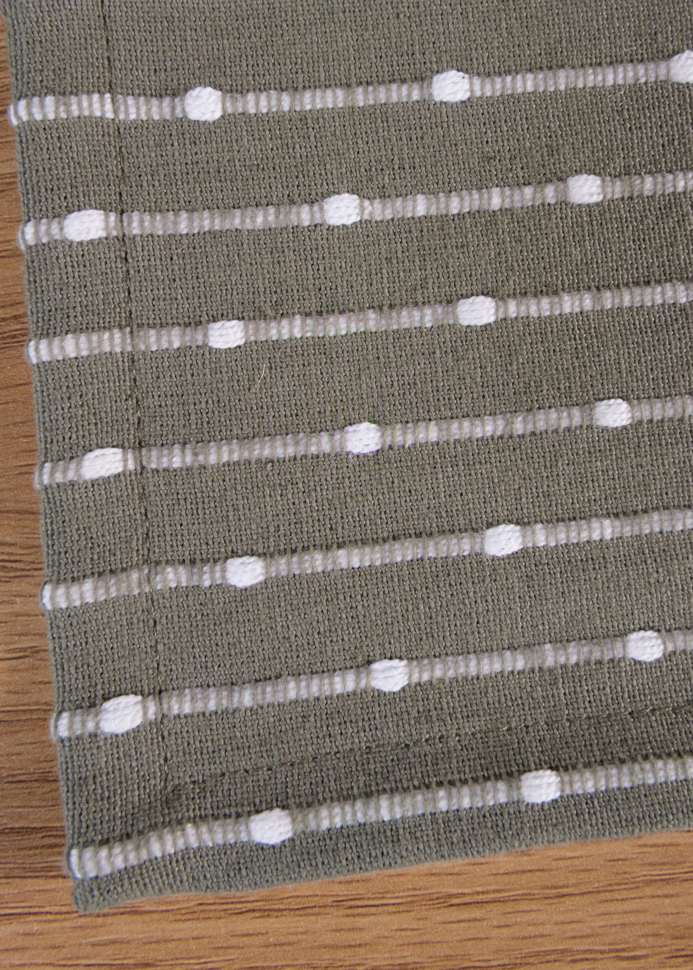 Placemats van geweven biologisch katoen (set van 2) • olijfgroen-crème • bonprix online shop