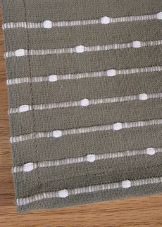 Placemats van geweven biologisch katoen (set van 2), Kleur: olijfgroen-crème