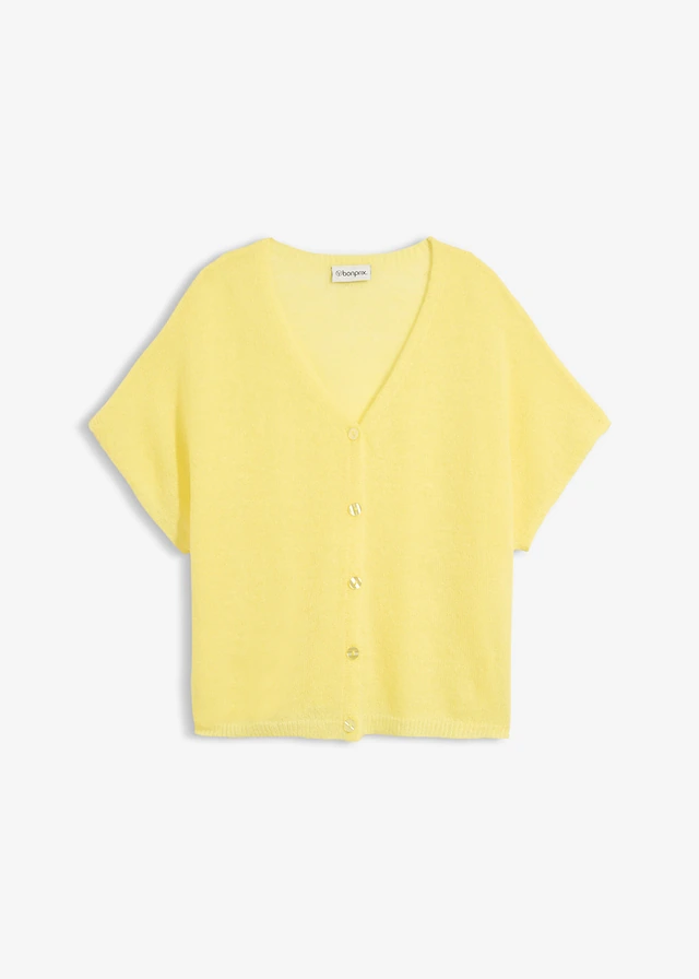 Oversized vest met korte mouwen • lichtlimoen • bonprix online shop