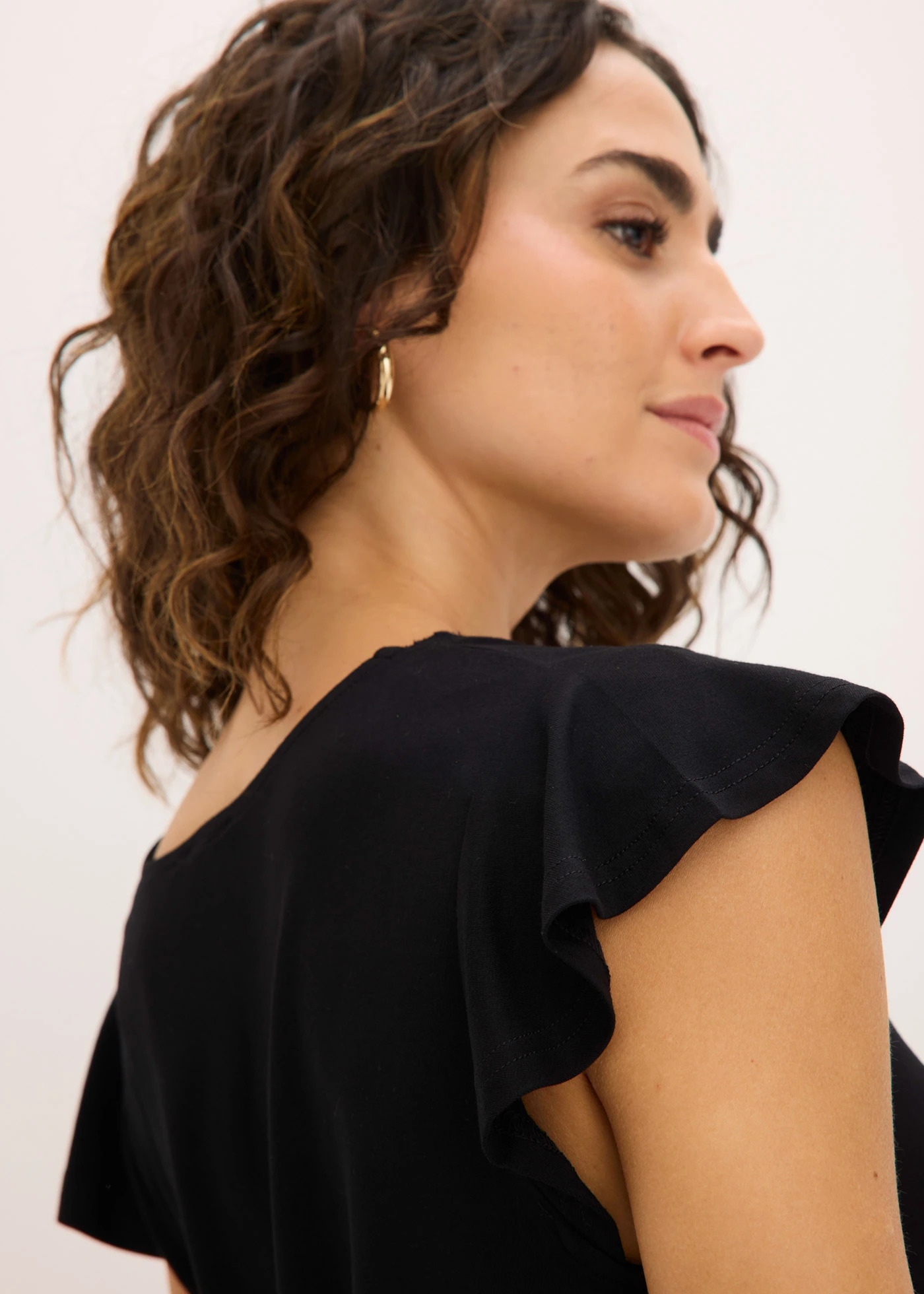 T-shirt en viscose extensible • noir • Boutique bonprix