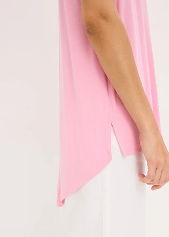 Longshirt in een viscosemix • roze/zilver met print • bonprix online shop