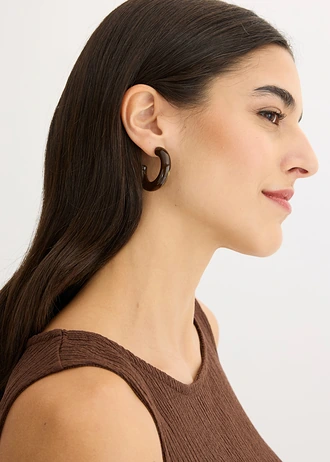 Créoles • marron-couleur dorée • Boutique bonprix