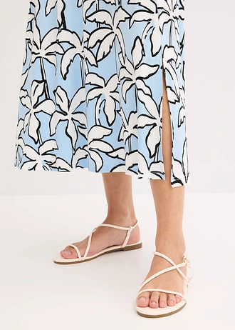 Maxi ruha csipkebetéttel • világoskék-pálmás • bonprix áruház