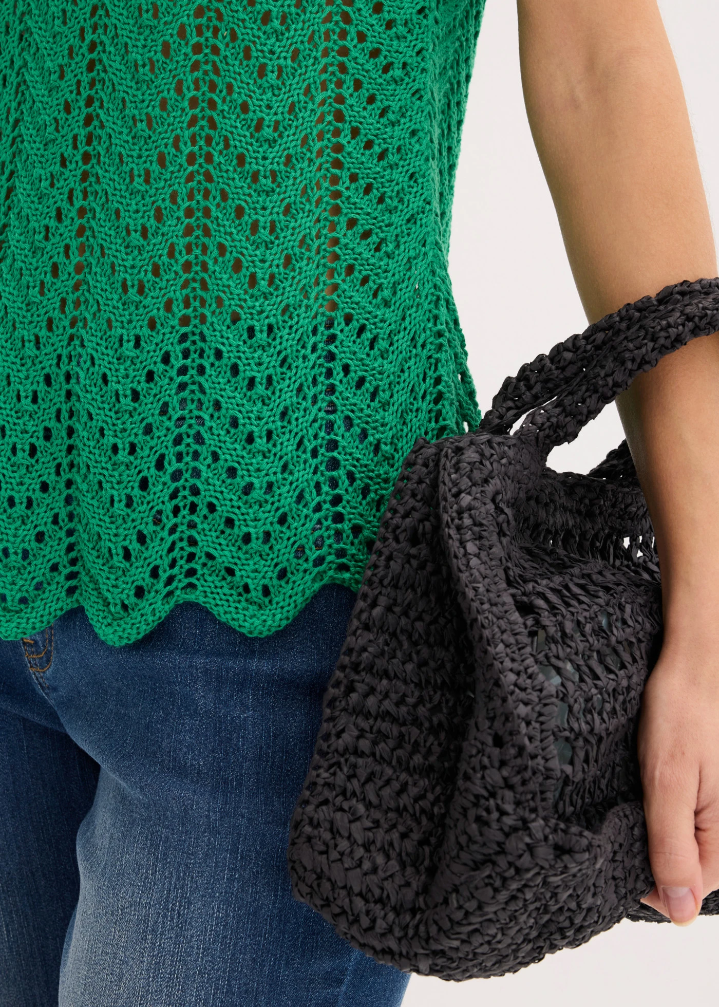 T-shirt en maille • vert aventurine • Boutique bonprix