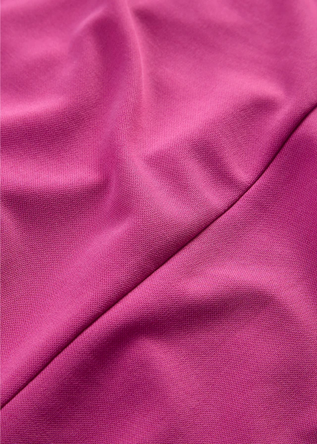 Shirt van viscose piqué, Kleur: fuchsiapink