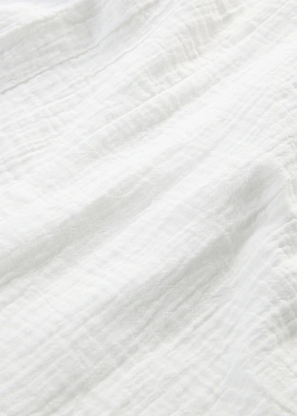 Blouse manches courtes légère en gaze de coton • blanc • Boutique bonprix