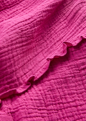 Robe midi en gaze de coton douce • rose/fuchsia • Boutique bonprix