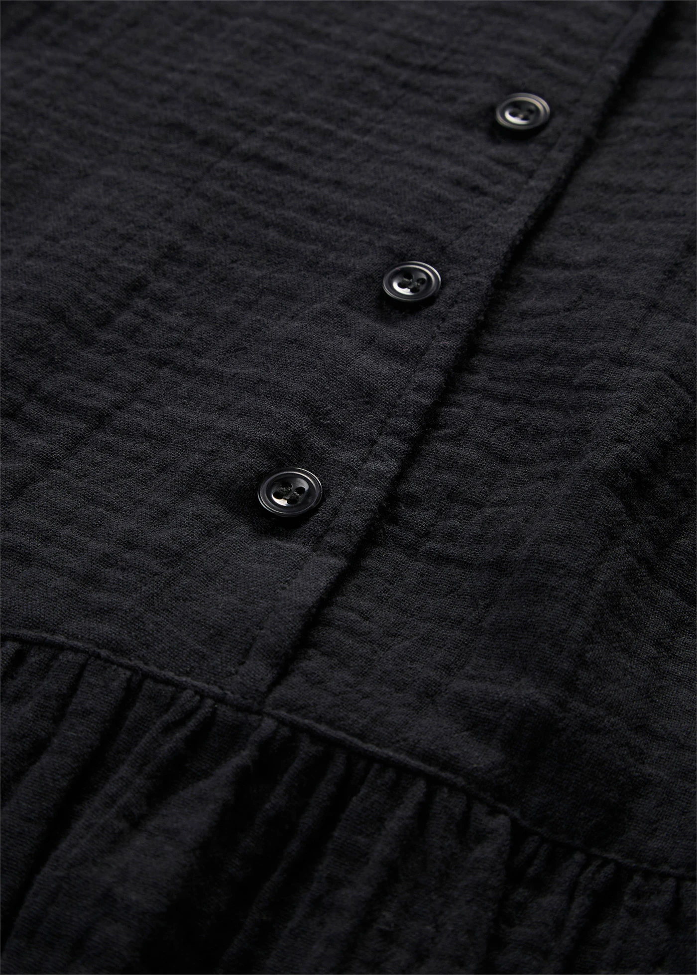 Robe midi en gaze de coton douce • noir • Boutique bonprix