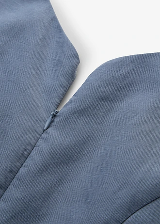 Kokerjurk met vestlook en lyocell • rookblauw • bonprix online shop