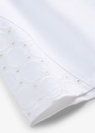 Šortky s dírkovanou výšivkou • bílá • bonprix obchod
