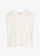 T-shirt 100% coton avec dentelle, Couleur: écru