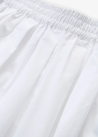 Midirok van puur katoen, Kleur: wit