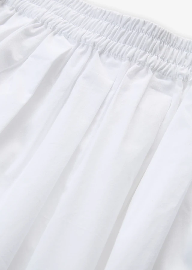 Midirok van puur katoen, Kleur: wit