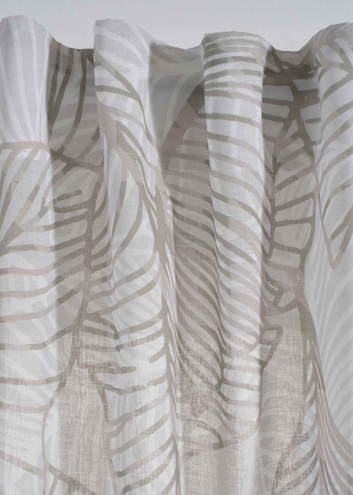 Gordijn met bladerenprint (1 stuk) • beige-groen • bonprix online shop