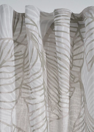 Gordijn met bladerenprint (1 stuk) • beige-groen • bonprix online shop