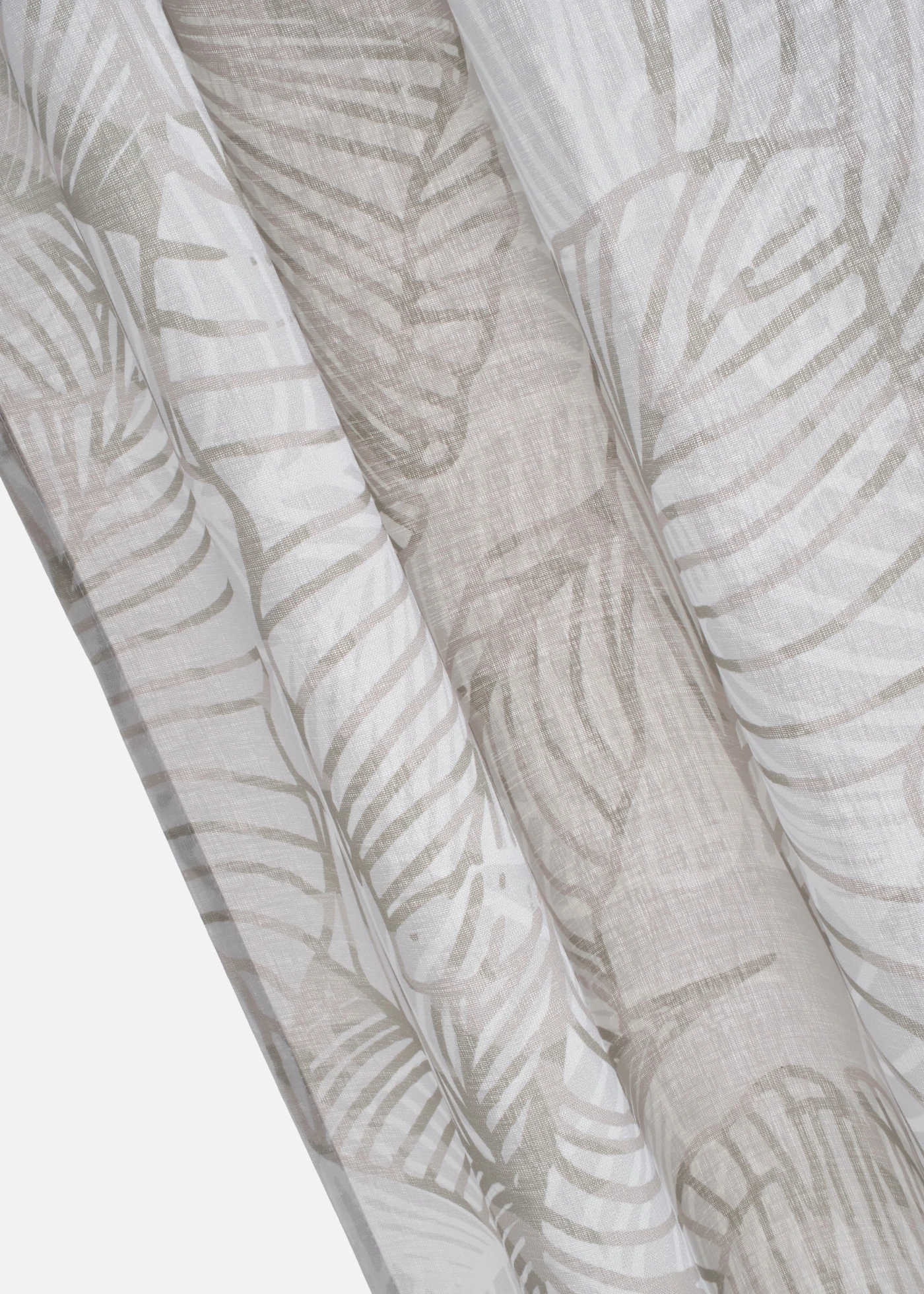 Gordijn met bladerenprint (1 stuk) • beige-groen • bonprix online shop