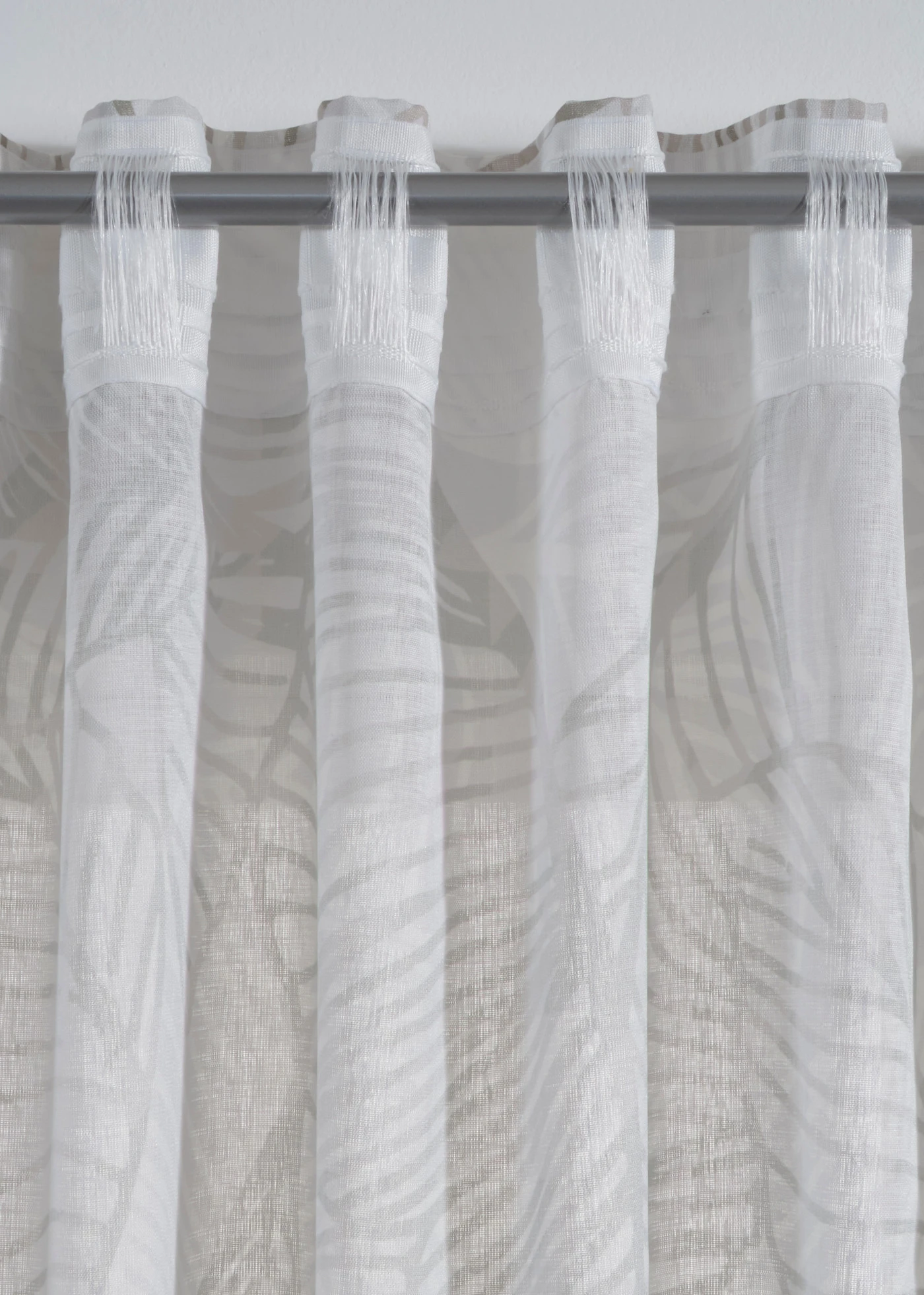 Gordijn met bladerenprint (1 stuk) • beige-groen • bonprix online shop