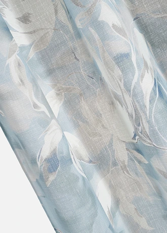 Gordijn met structuur (1 stuk), Kleur: lichtblauw/crème