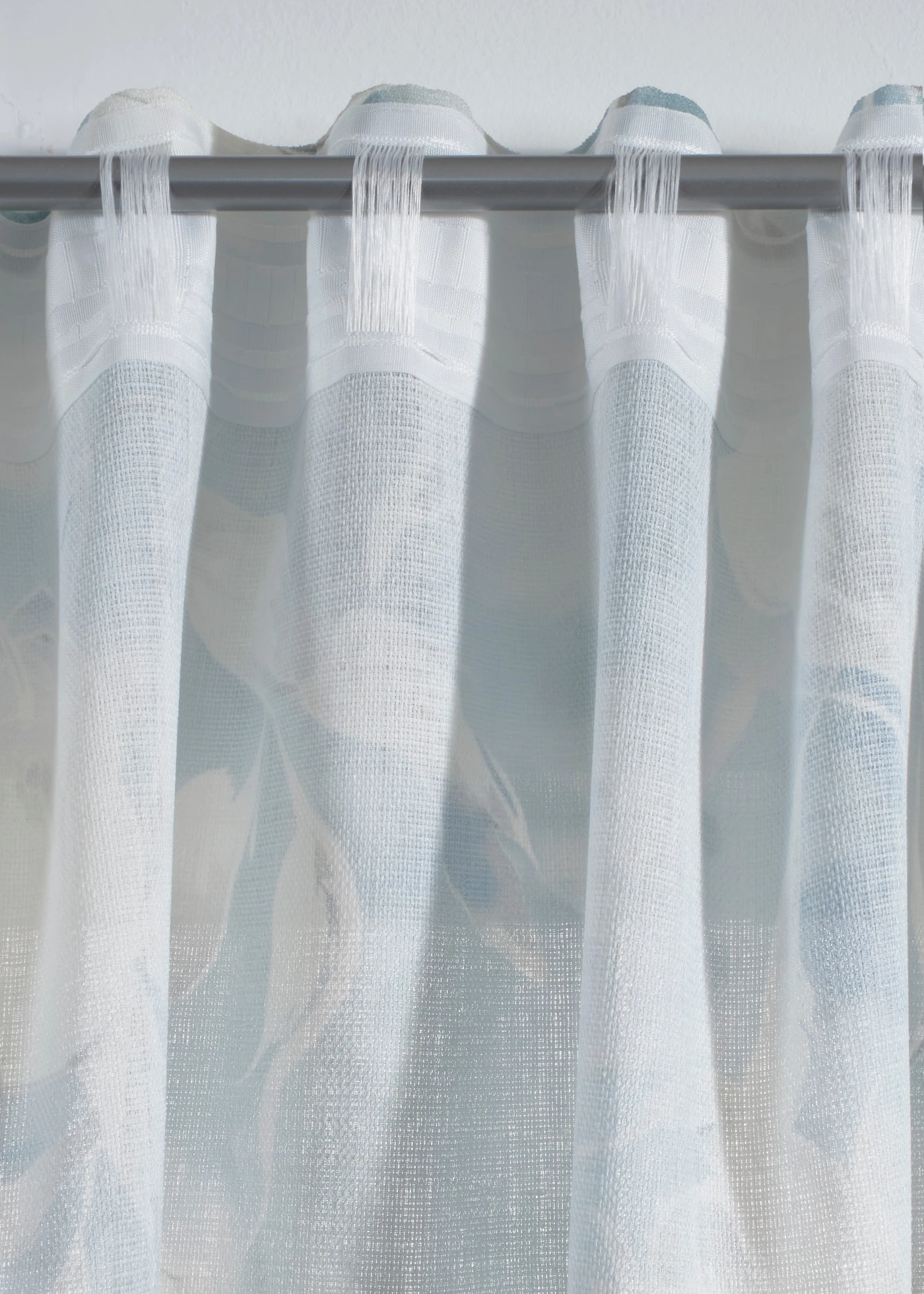 Függöny struktúrával (1 db) • világoskék-krém-halványzöld • bonprix áruház