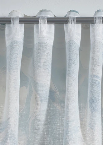 Függöny struktúrával (1 db) • világoskék-krém-halványzöld • bonprix áruház