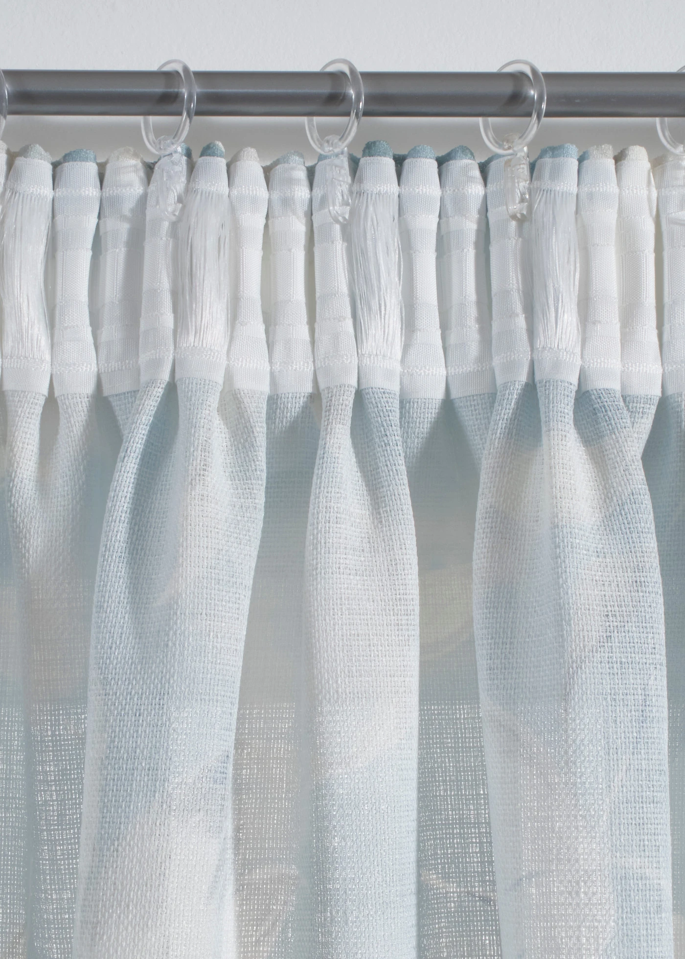 Rideau texturé (1 pce) • bleu clair-crème-vert clair • Boutique bonprix