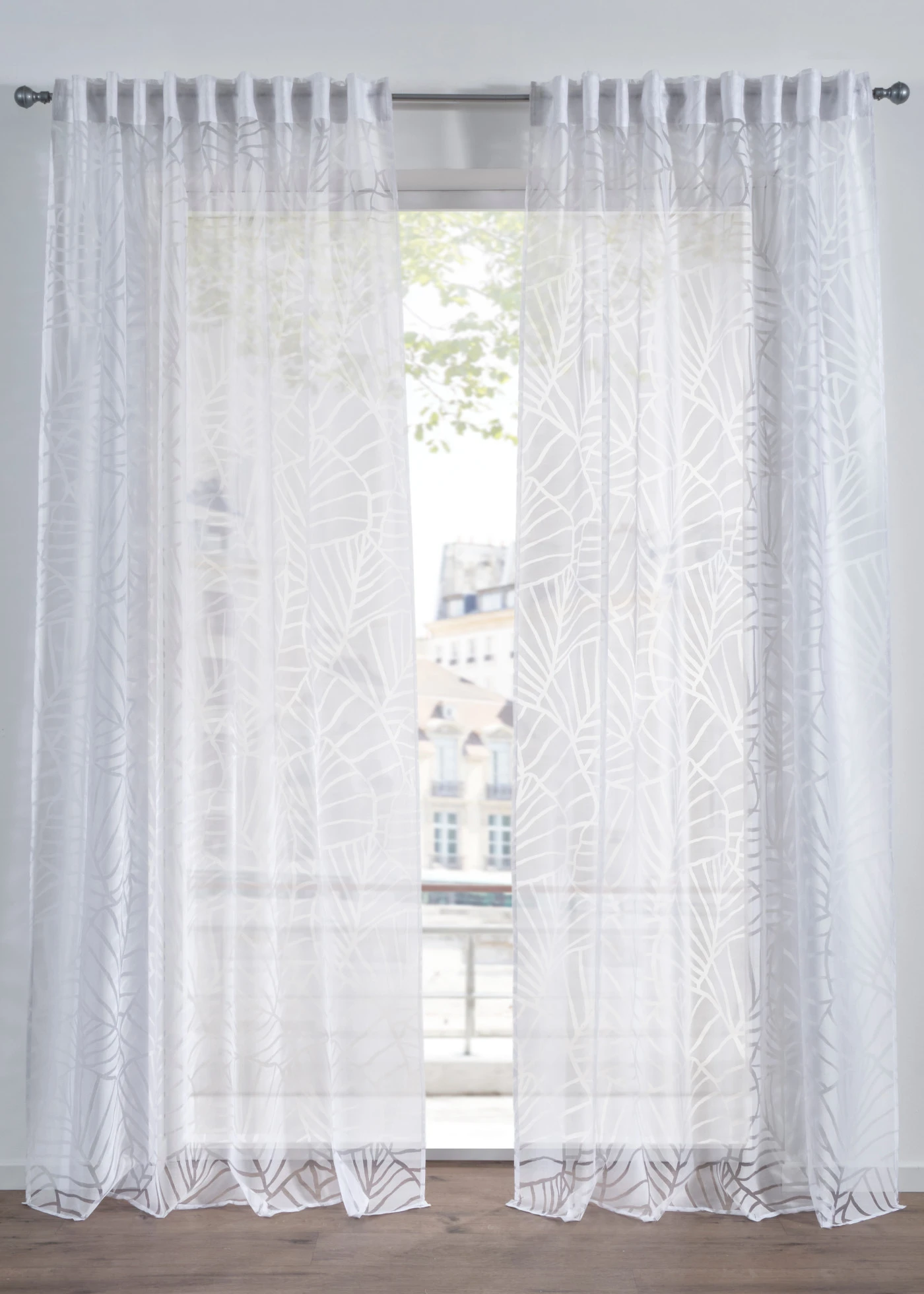 Ausbrenner gordijn (1 stuk) • wit-grijs • bonprix online shop