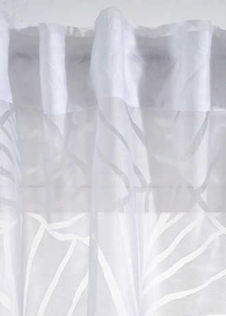 Voilage en tissu dévoré (1 pce) • blanc/gris • Boutique bonprix